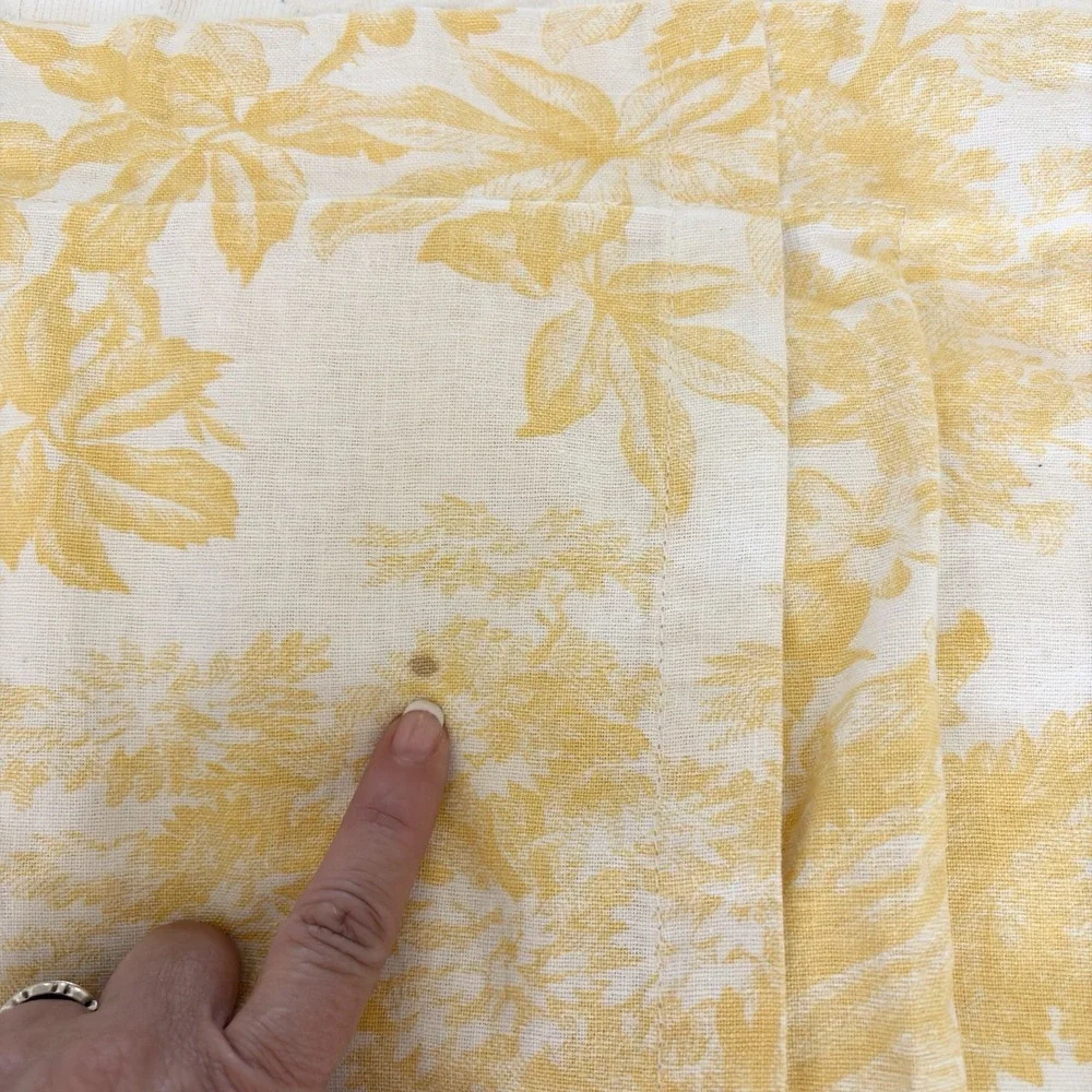 Pottery Barn Yellow Linen Cotton Matine Toile Euro Sham French Country Cottage